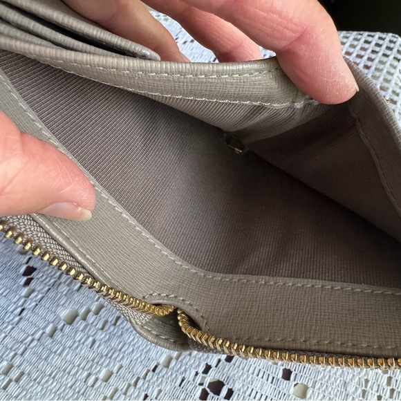Furla Gray Textured Wallet - Picture 7 of 8